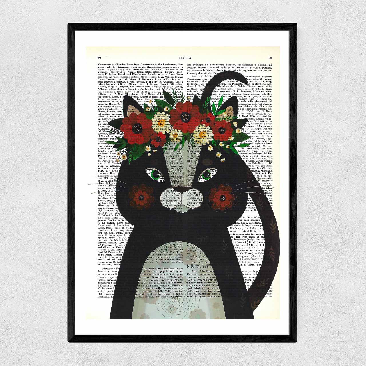Mix-up: Cat with crown of flowers