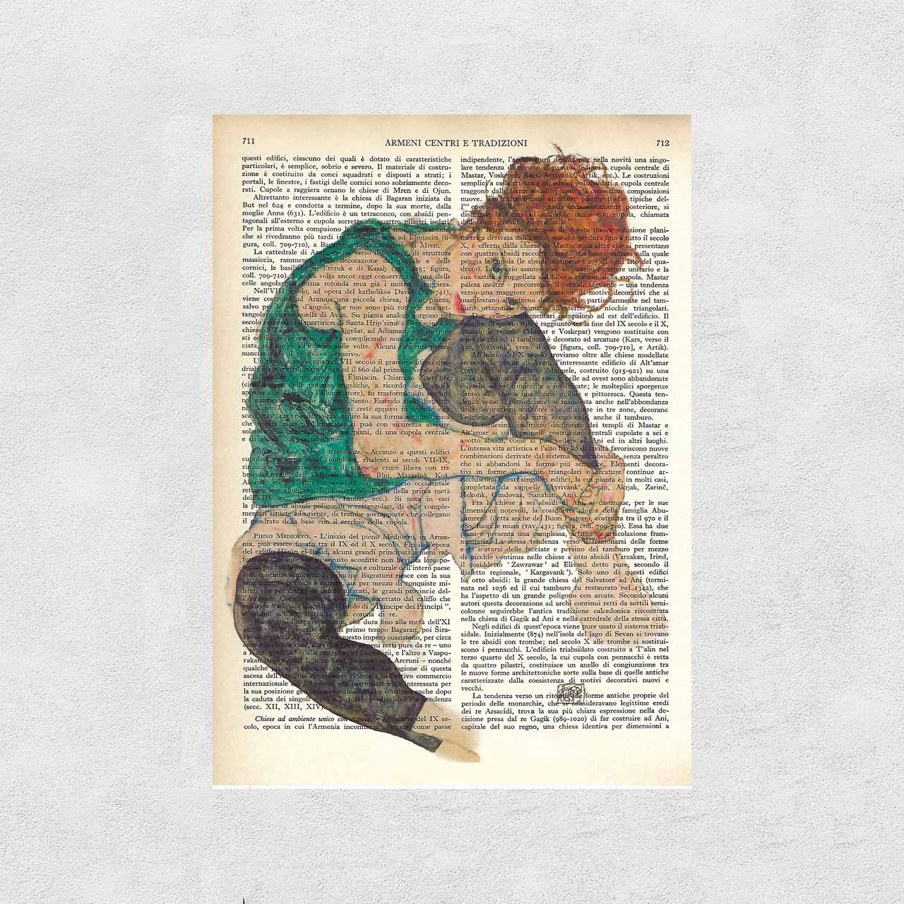 Mix-up: Woman sitting with raised knee - Egon Schiele