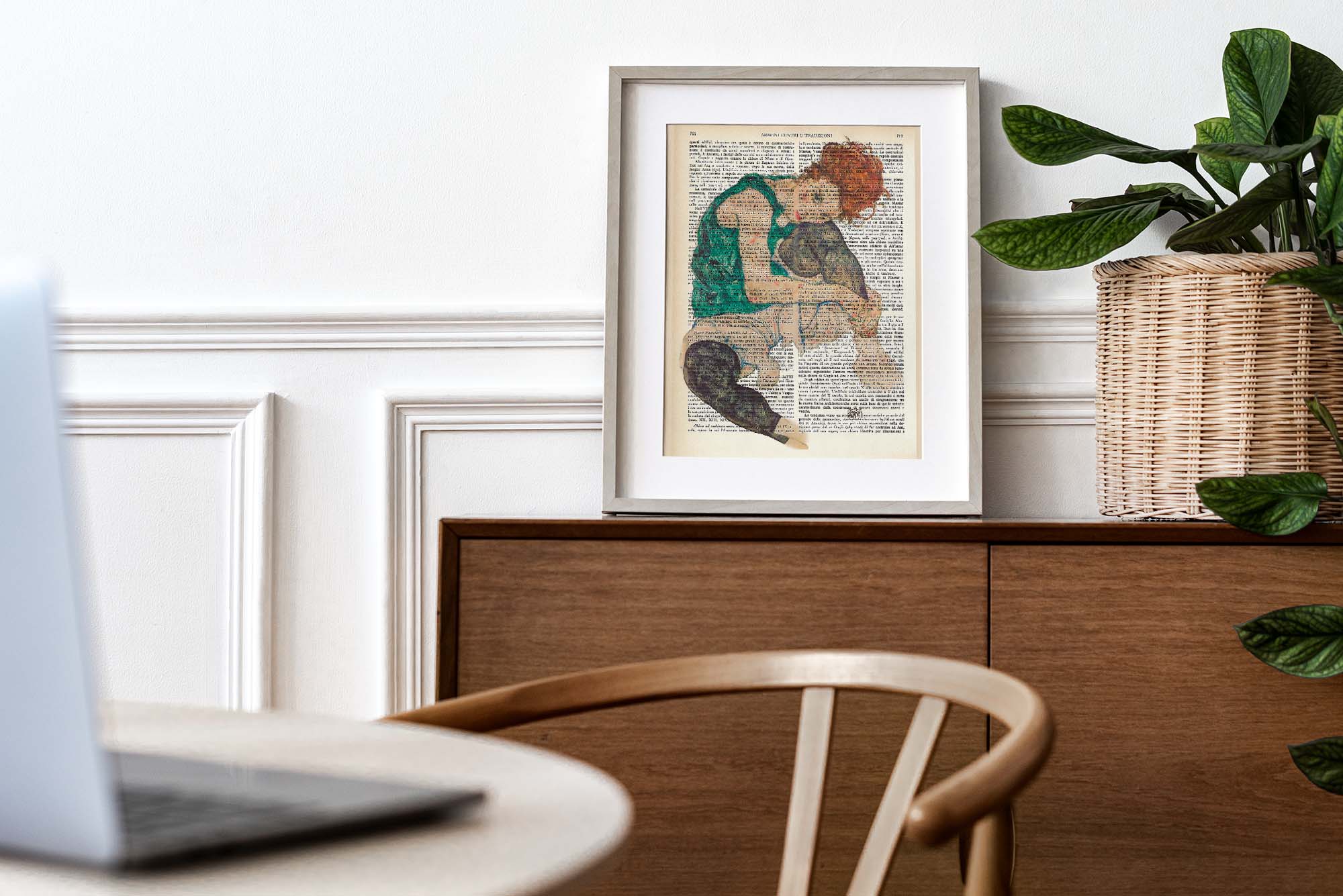Mix-up: Woman sitting with raised knee - Egon Schiele