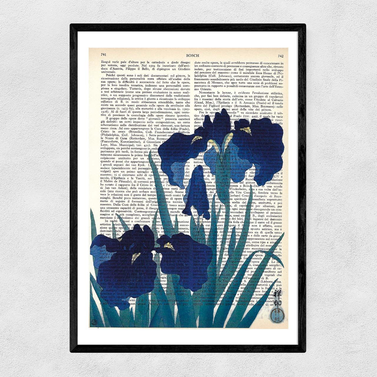 Mix-up: Blue Iris Flowers, Ohara Koson