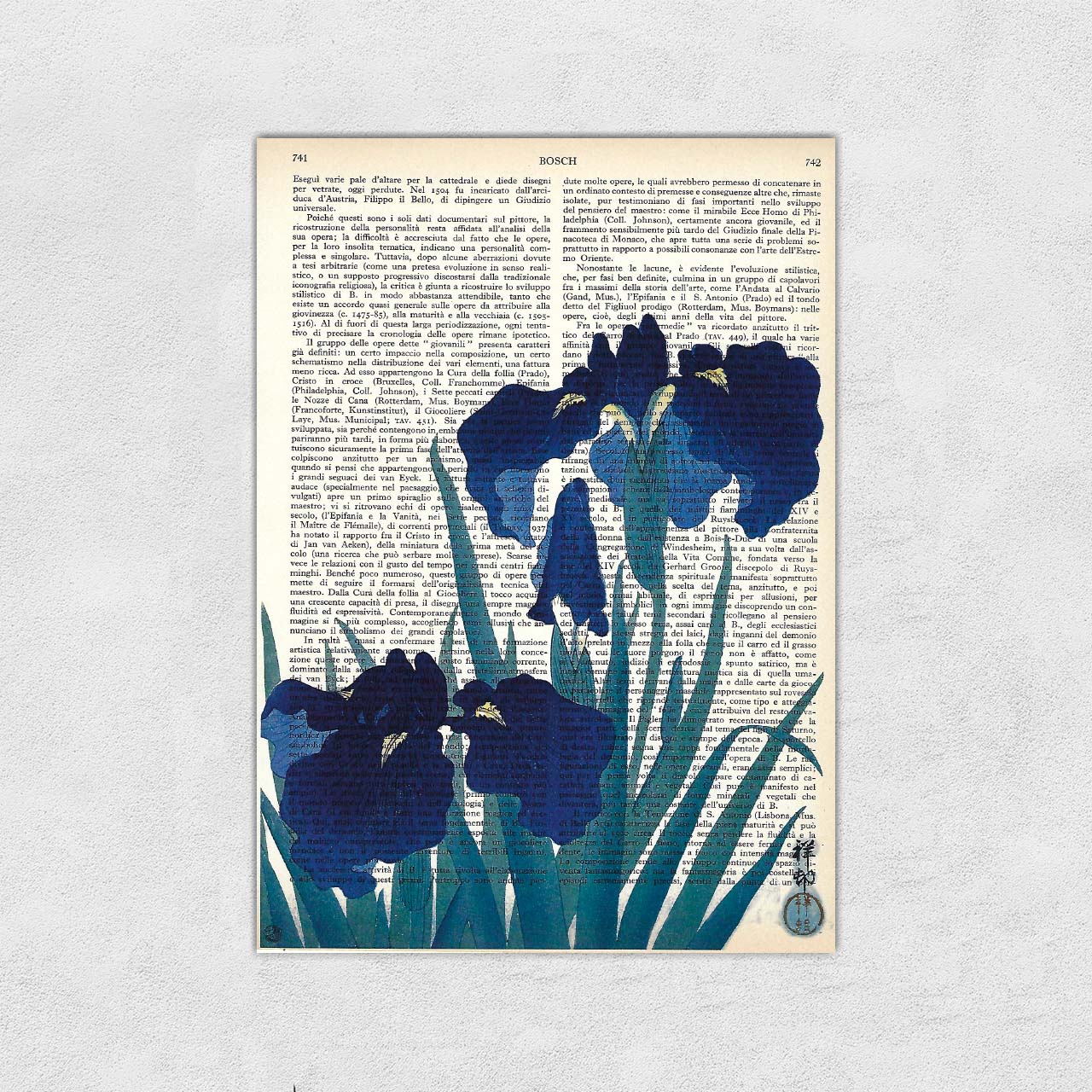 Mix-up: Blue Iris Flowers, Ohara Koson